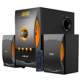 Reproduktorový systém Akai, SS032A-3515 2.1, FM rádio, vstup USB a čtečky karet,