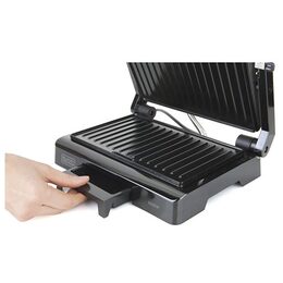Kontaktní gril Black+Decker, BXGR1000E, kontrolka provozu, protiskluzová
základ