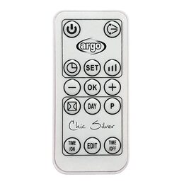 Topný panel ARGO, 191070184, CHIC SILVER, nástěnný, 3 režimy topení, letní
větrání, LED displej, dálkové ovládání, automatické kývání klapk
