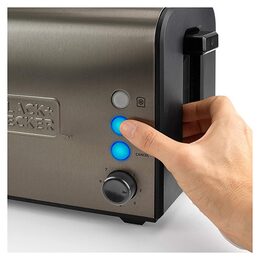 Topinkovač Black+Decker, BXTO900E, robustní, 7 stupňů nastavení opékání, široký