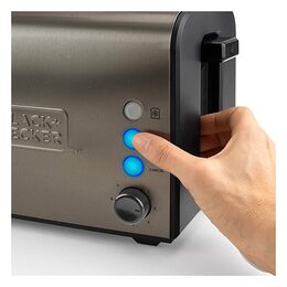 Topinkovač Black+Decker, BXTO1000E, 7 stupňů, nerez ocel, extra široký otvor,
f