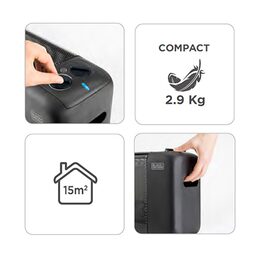Topný panel Black+Decker, BXMRA1500E, MICA, sálavý topný panel, 750 W/1500 W