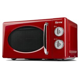 Mikrovlnná trouba Girmi, FM2102, s funkcí gril, manuální retro ovládání,
časovač, 5 úrovní výkonu, funkce odmrazování, objem 20 L, 700/800