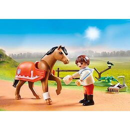 Poník Connemara Playmobil, Jezdecký dvůr, 22 dílků | 70516