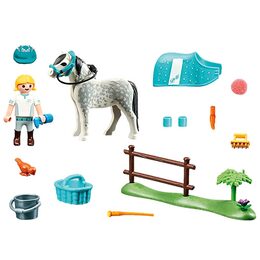 Poník a jezdkyně Playmobil, Jezdecký dvůr, 23 dílků | 70522