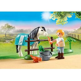 Poník a jezdkyně Playmobil, Jezdecký dvůr, 23 dílků | 70522
