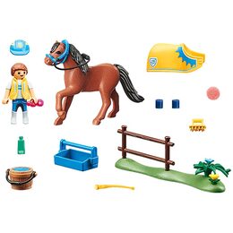 Německý jezdecký poník Playmobl, Jezdecký dvůr, 25 dílků |70523