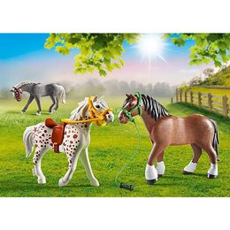 Set koní Playmobil, Jezdecký dvůr, 12 dílků | 70683