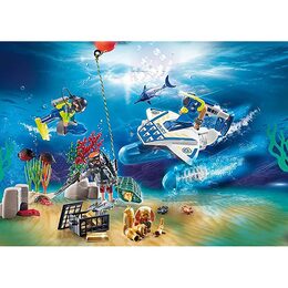 Adventní kalendář Playmobil, Policejní potápěči | 77 dílků | 70776