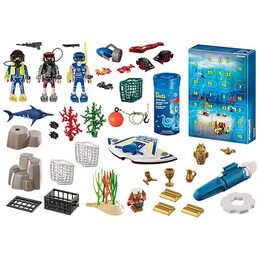Adventní kalendář Playmobil, Policejní potápěči | 77 dílků | 70776