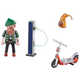 Hipster s elektrokoloběžkou Playmobil, Figurky, 16 dílků, 70873