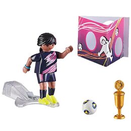 Fotbalista Playmobil, panáček s míčem, 8 dílků, 70875
