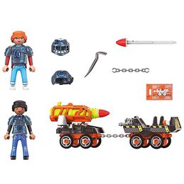 Vozík s raketou Playmobil, Dinosauři, 40 dílků | 70929