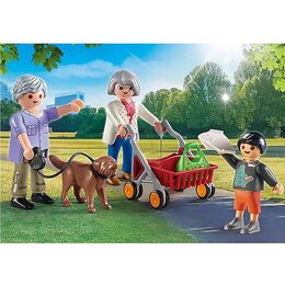 Prarodiče s vnukem Playmobil, Život ve městě, 14 dílků | 70990