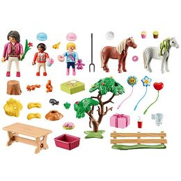 Narozeninová oslava na farmě Playmobil, Jezdecký dvůr, 81 dílků | 70997