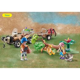 Čtyřkolka na záchranu Playmobil, Wiltopia, veterináři, čtyřkolka, jaguár, 58
dílků, 71011