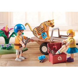 Čtyřkolka na záchranu Playmobil, Wiltopia, veterináři, čtyřkolka, jaguár, 58
dílků, 71011