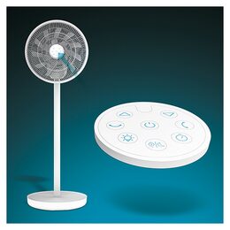 Ventilátor Cecotec, 8243 EnergySilence 2600 Sunflower, stojanový, aku, průměr 33
cm, 12 rychlostí, 2 režimy, dálkové ovládání, 22 W