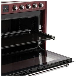 Sporák Vestfrost, VC-993wnPBR, plynový, retro, 9 pečících programů, 5 hořáků,
objem 105 L, max. 3200 W