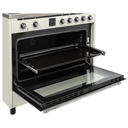 Sporák Vestfrost, VC-993wnPBG, plynový, retro, 9 pečících programů, 5 hořáků,
objem 105 L, max. 3200 W