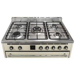 Sporák Vestfrost, VC-993wnPBG, plynový, retro, 9 pečících programů, 5 hořáků,
objem 105 L, max. 3200 W