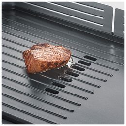 Plancha gril Severin, PG 8564, plancha gril, stolní, miska na tuk, keramický
povlak, LED dispej, termostat, až 230°C, rukojeti, 2300 W