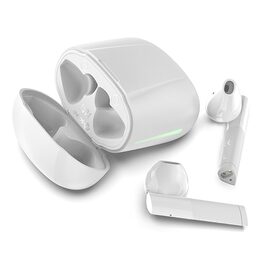 Sluchátka Meliconi, 497332, SDART PODS WH, do uší, bluetooth, mikrofon, nabíjecí
pouzdro, USB-C