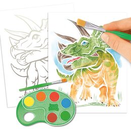 Omalovánka Dino World, S vodovkami a štětcem