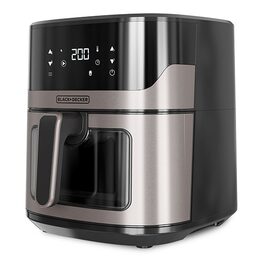 Fritéza Black+Decker, BXAF6500E, horkovzdušná, kapacita 6.5 l, digitální
dotykový displej, 8 přednastavených programů, časovač, akustická s
