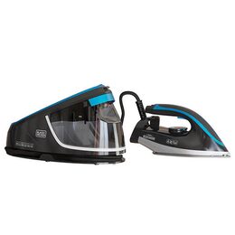 Parní stanice Black+Decker, BXSS2401, parní ráz 200 g/min., parní výkon 120
g/min, keramický povrch, objem 1.5 l, 2400 W