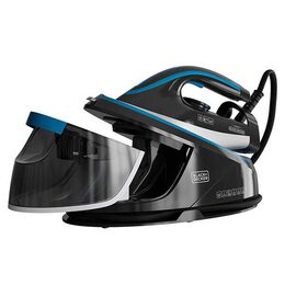 Parní stanice Black+Decker, BXSS2401, parní ráz 200 g/min., parní výkon 120
g/min, keramický povrch, objem 1.5 l, 2400 W