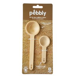 Odměrky Pebbly, NBA226, dřevěné, sada 2 kusů, 5 a 15 ml, dřevo Schima