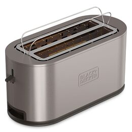Topinkovač Black+Decker, BXTO1501E, 7 nastavení úrovně, 2 dlouhé otvory, funkce
stop, rozmrazování, opětovný ohřev, 1500 W