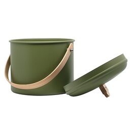 Kompostér Pebbly, NBA235, bambus, nerezová ocel, 7 L, uhlíkový filtr, velikost
M, průměr 22 cm