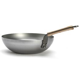 WOK pánev de Buyer, 5717.28 WOK, MINERAL B BOIS, 28 cm, dřevěná rukojeť,
zaoblená