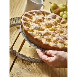 Forma de Buyer, 3214.28, dortová, nerezová, kruhová, perforovaná, průměr 28 cm,
výška 2,5 cm, odnímatelné dno