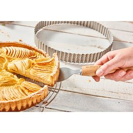 Pečící kruhový rám de Buyer, 3030.24, perforovaný, kruhový, vroubkovaný, průměr
24 cm, výška 3 cm, nerezová ocel