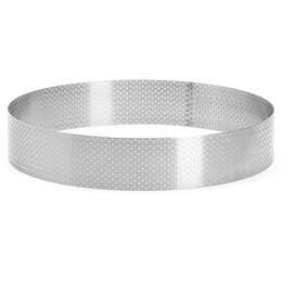 Kuhový rám na pečení de Buyer, 3097.08, perforovaný, průměr 20 cm, výška 4,5 cm,
kulatý