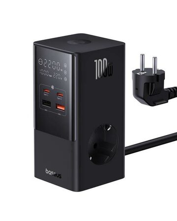Nabíjecí stanice Baseus PowerCombo Tower 100W EU černá