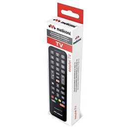 Dálkový ovladač Meliconi EASY TV, Univerzální dálkový ovladač pro 1 TV - černý, 34 kláves