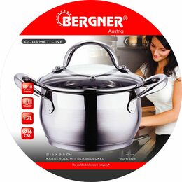 BERGNER Kastrol nerez s poklicí 16 cm Gourmet BG-6506