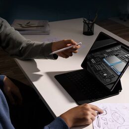 Stylus Baseus Smooth Writing 2 s multifunkčním tlačítkem a bezdrátovým nabíjením bílý