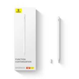 Stylus Baseus Smooth Writing 2 s multifunkčním tlačítkem a bezdrátovým nabíjením bílý