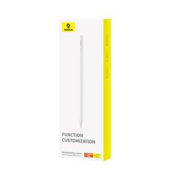 Stylus Baseus Smooth Writing 2 s multifunkčním tlačítkem a bezdrátovým nabíjením bílý
