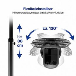 ProfiCare VL 3064 MS BK stojanový ventilátor 40cm, kovový černý