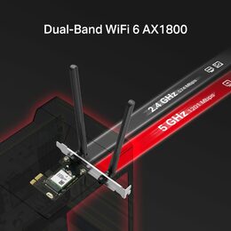 Síťová karta TP-Link Mercusys MA70XE AXE 1800, WiFi 6, Bluetooth 5.3, 2,4/5GHz, PCI-e