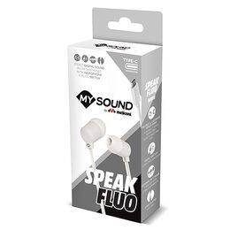 Sluchátka Meliconi, 497412, SPEAK FLUO USB-C White, do uší, mikrofon,
Hands-free, 32 Ohm, USB-C
