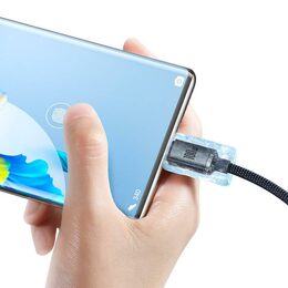Datový kabel Baseus Crystal Shine Series USB-C 1,2m 100W (20V/5A) černý