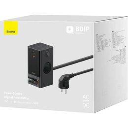 Nabíjecí stanice Baseus PowerCombo Digital 65W EU černá