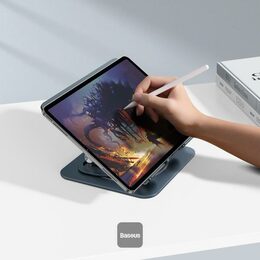 Skládací a otočný stojan Baseus pro notebooky a tablety šedý
